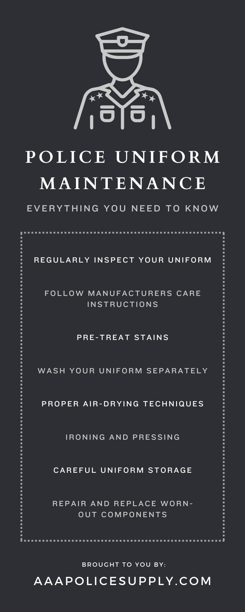 Police Uniform Maintenance: Everything You Need To Know